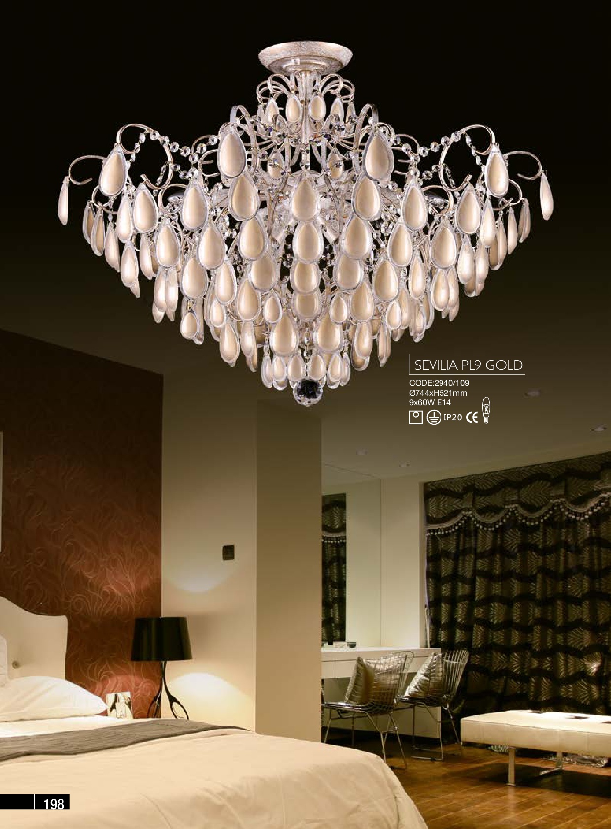 картинка Припотолочные светильники Люстра Crystal Lux SEVILIA PL6 GOLD