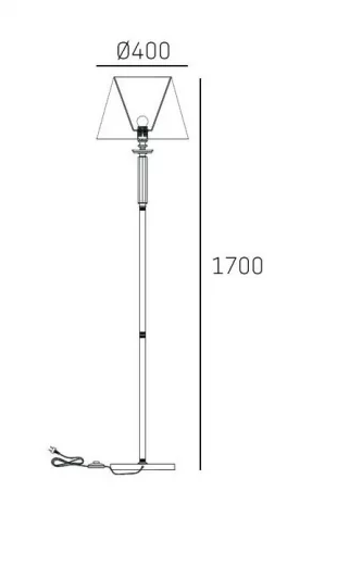 картинка Торшеры с абажуром Торшер CosmoLight Siena F01322NI-WH