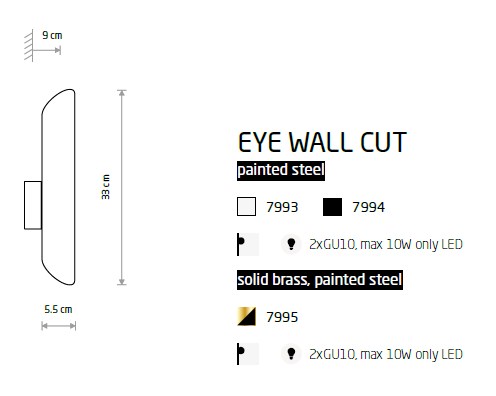 картинка Современные бра Бра Nowodvorski Eye wall cut 7995