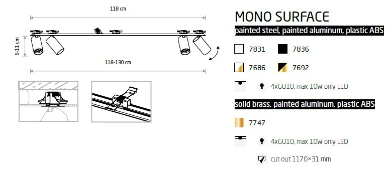 картинка Врезные Врезной светильник Nowodvorski Mono Surface 7686