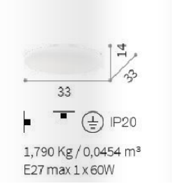картинка Круглые Светильник потолочный Ideal Lux Smarties 009223 PL1 Bianco