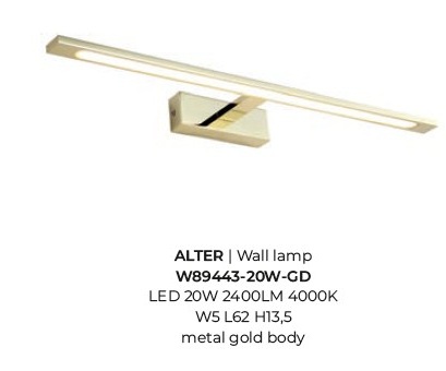 картинка Светодиодные бра Бра ZUMA LINE Alter W89443-20W-GD