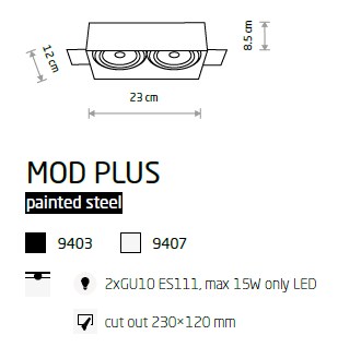 картинка Врезные Врезной светильник Nowodvorski Mod Plus 9407