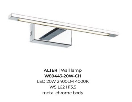 картинка Светодиодные бра Бра ZUMA LINE Alter W89443-20W-CH