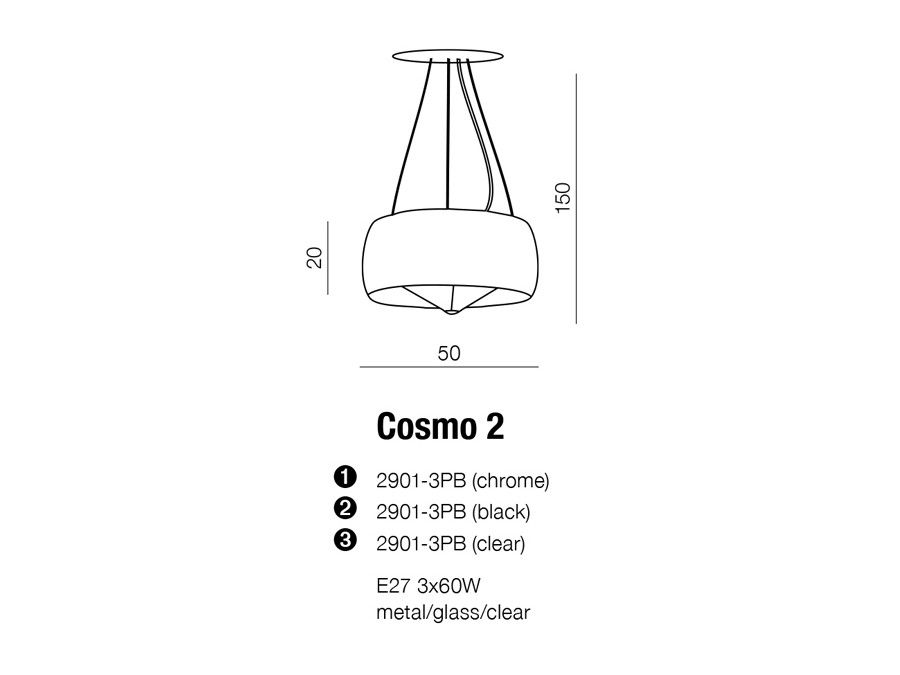 картинка Современные подвесные светильники Подвес Azzardo Cosmo AZ0844