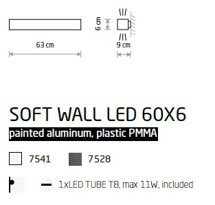 картинка Современные бра Бра Nowodvorski Soft wall led 60x6 7541