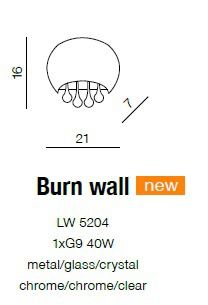 картинка Хрустальные бра Бра Azzardo Burn AZ0911