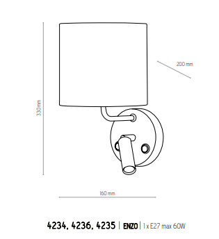картинка Современные бра Бра TK Lighting Enzo 4234
