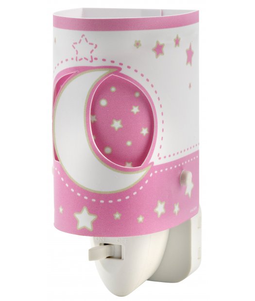 картинка Для детей Ночник (бра) в розетку Dalber Moon Pink 63235LS