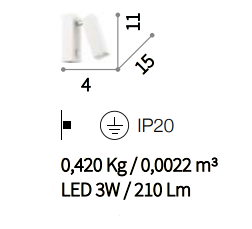 картинка Современные бра Настенный светильник Ideal Lux Page 142258 AP1 Square Bianco