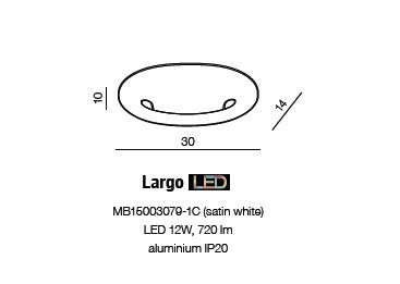 картинка Светодиодные бра Настенный светильник Azzardo Largo MB15003079-1C AZ1701
