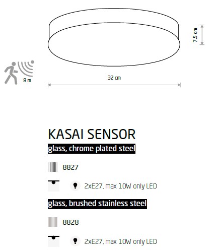 картинка Современные Потолочный светильник Nowodvorski Kasai Sensor 8827