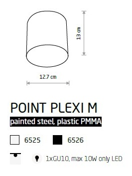 картинка Накладные светильники Накладной светильник Nowodvorski Point Plexi M 6526