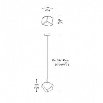 картинка Современные подвесные светильники Подвес Zuma Line Rock P0488-01F-U8AC