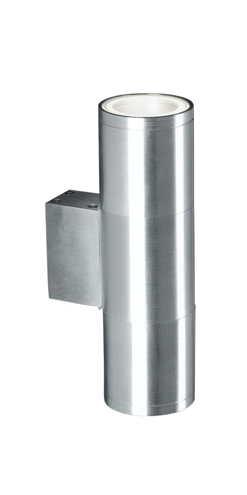 картинка Уличные настенные светильники Настенный уличный светильник Ideal Lux Gun 033013 AP2 Small Alluminio