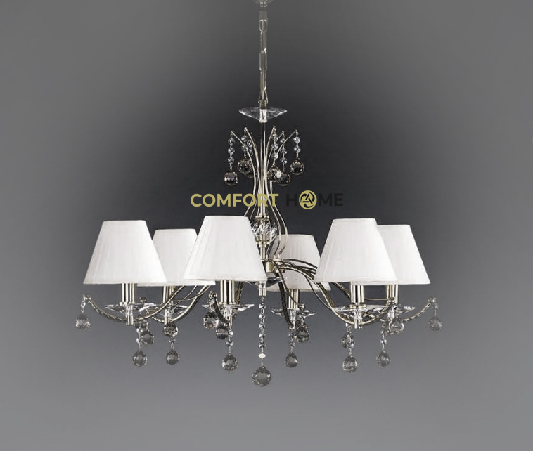 картинка Хрустальные люстры Хрустальная люстра ArtGlass CHANTAL VI. NICKEL CE + CH 024