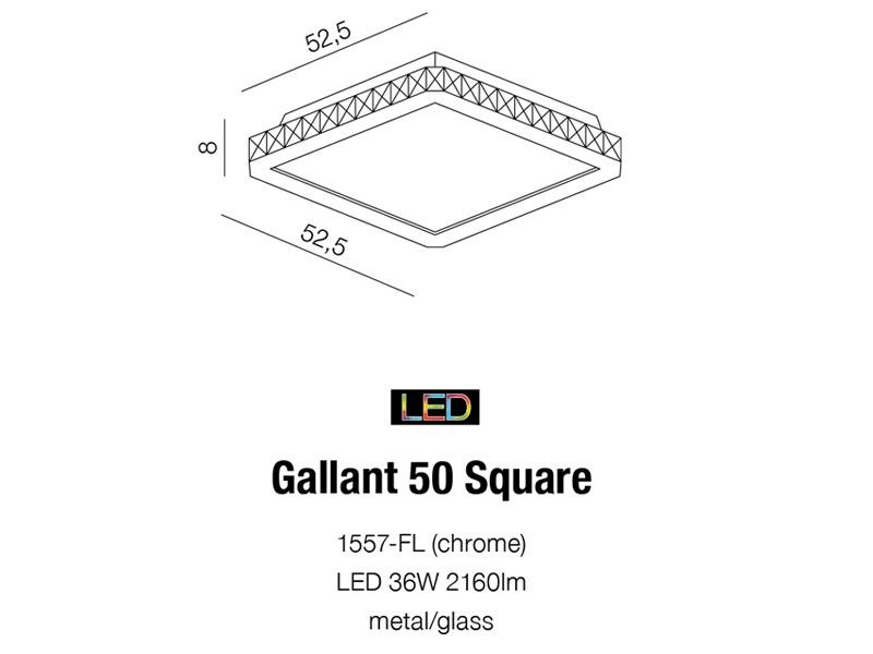 картинка Современные Потолочный светильник Azzardo Gallant 50 Square 1557-FL AZ1595