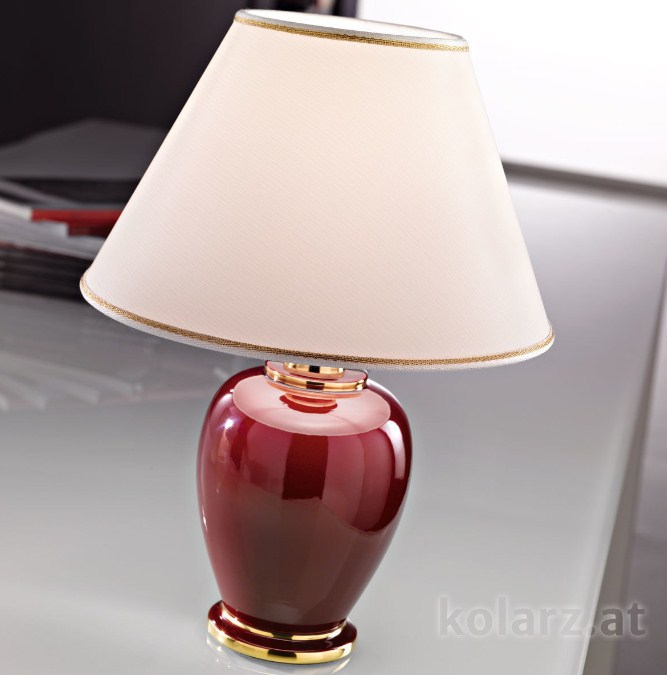 картинка Настольные лампы с абажуром Настольная лампа Kolarz Giardino Bordeaux 0014.73S.7