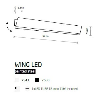 картинка Современные бра Бра Nowodvorski Wing Led 7550