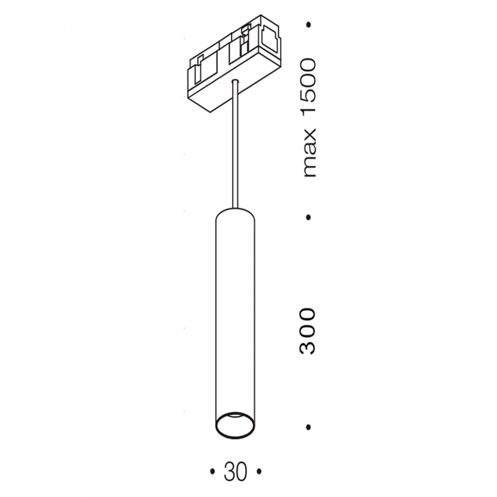 картинка Трековые светильники Светильник трековый LTX IN_LINE TUB S P 300, D30mm, H300mm, LED 8W, 3000К, белый (06.0331.8.930.WH)