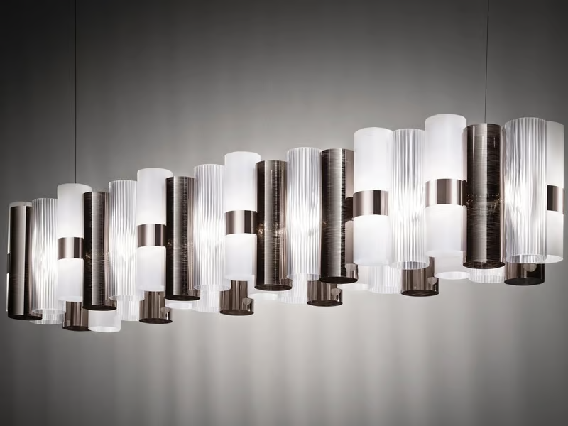 картинка Линейные подвесные светильники Подвесной линейный светильник SLAMP La lollo linear 100 LALSXXLPWT01T00NMTEU