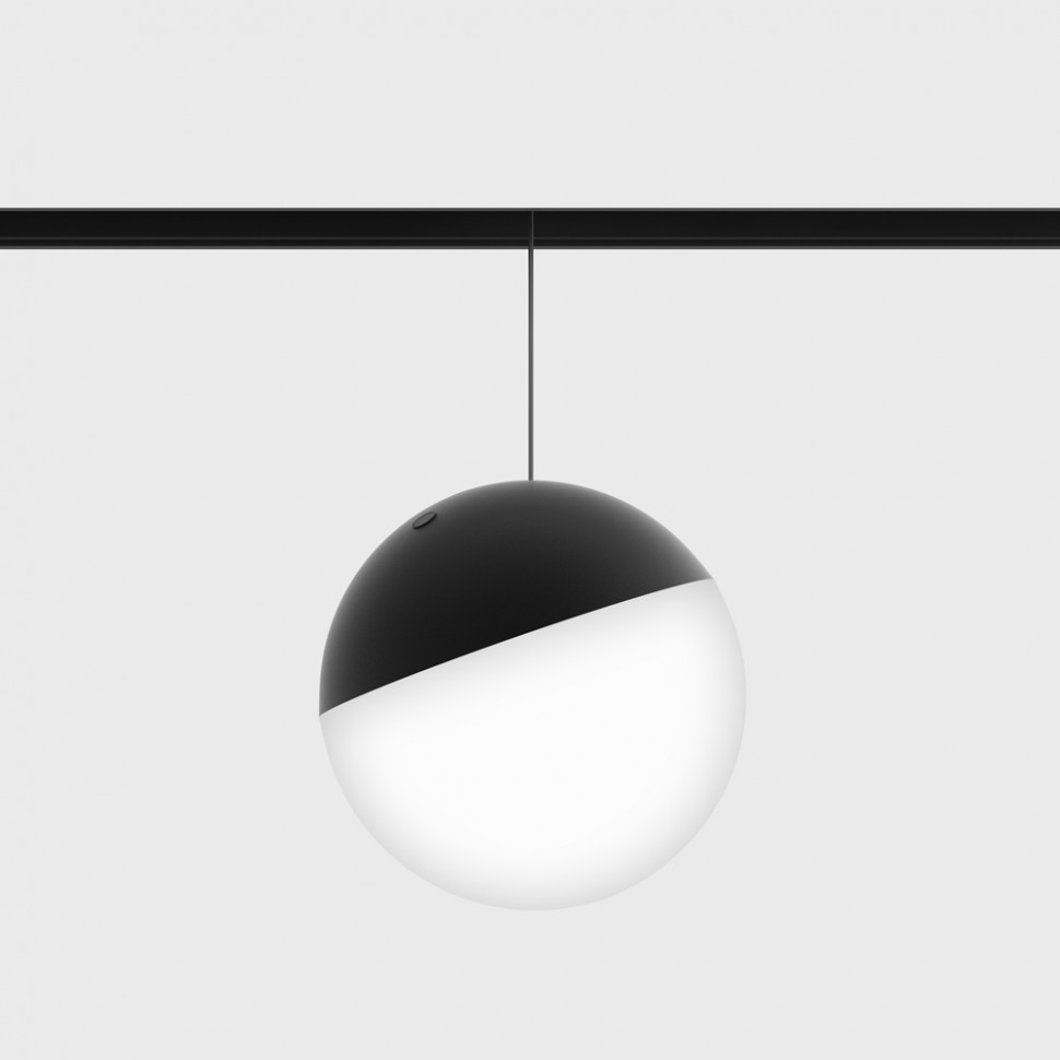 картинка Трековые светильники Светильник трековый LTX IN_LINE BALL L, D180mm, H1500mm, LED 28W, 3000К, черный (06.1800.28.930.BK)