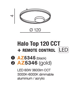 картинка Светодиодные Потолочный светильник AZZARDO Halo 120 AZ5346