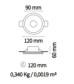 картинка Врезные Врезной светильник Ideal Lux Samba 139012 PL1 D90 Round