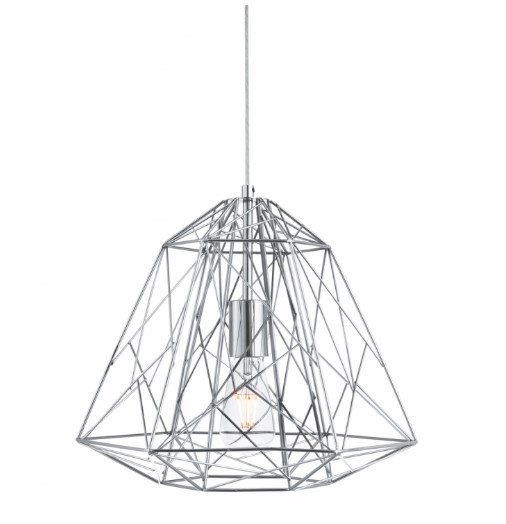 картинка Современные люстры Подвесной светильник Searchlight 7271CC Geometric Cage