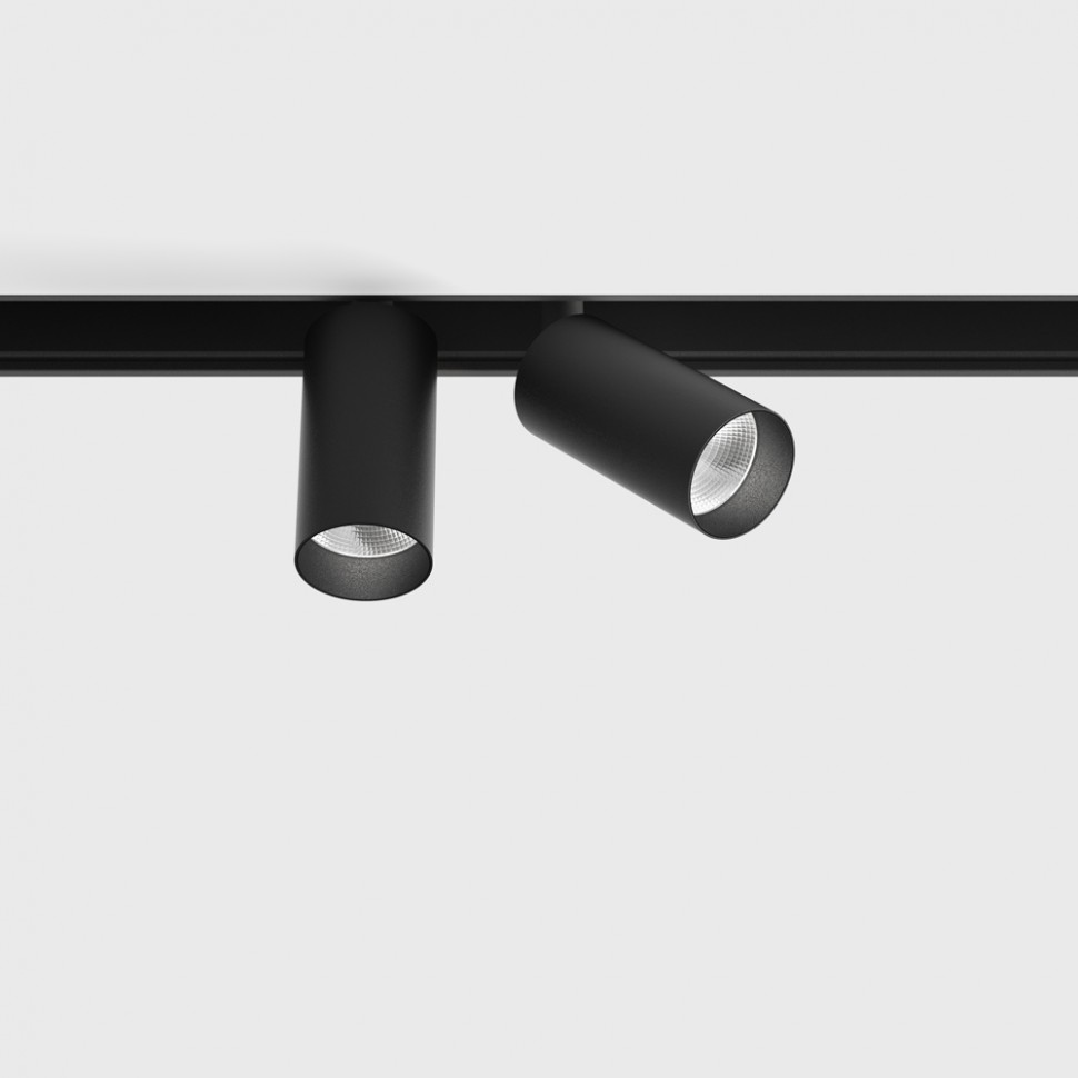 картинка Трековые светильники Светильник трековый LTX IN_LINE TUB S A 60 X2, D30mm, H60mm, LED 2х7W, 3000К, черный (06.2301.14.930.BK)