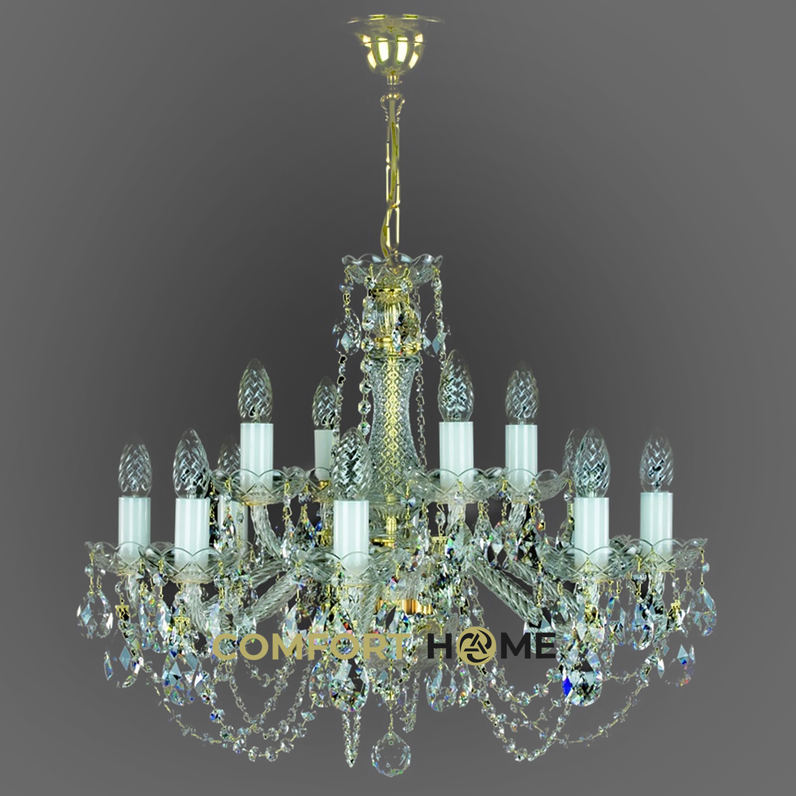 картинка Хрустальные люстры Хрустальная люстра ArtGlass CARMEN FULL CUT R14 NICKEL CE