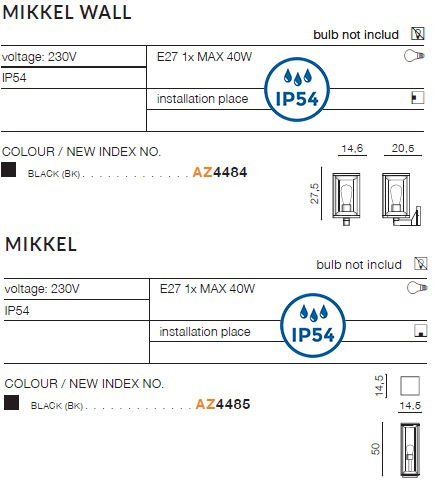 картинка Уличные настольные лампы  Настольная лампа AZZARDO Mikkel IP54 AZ4485
