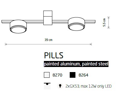 картинка Современные Потолочный светильник Nowodvorski Pills 8270