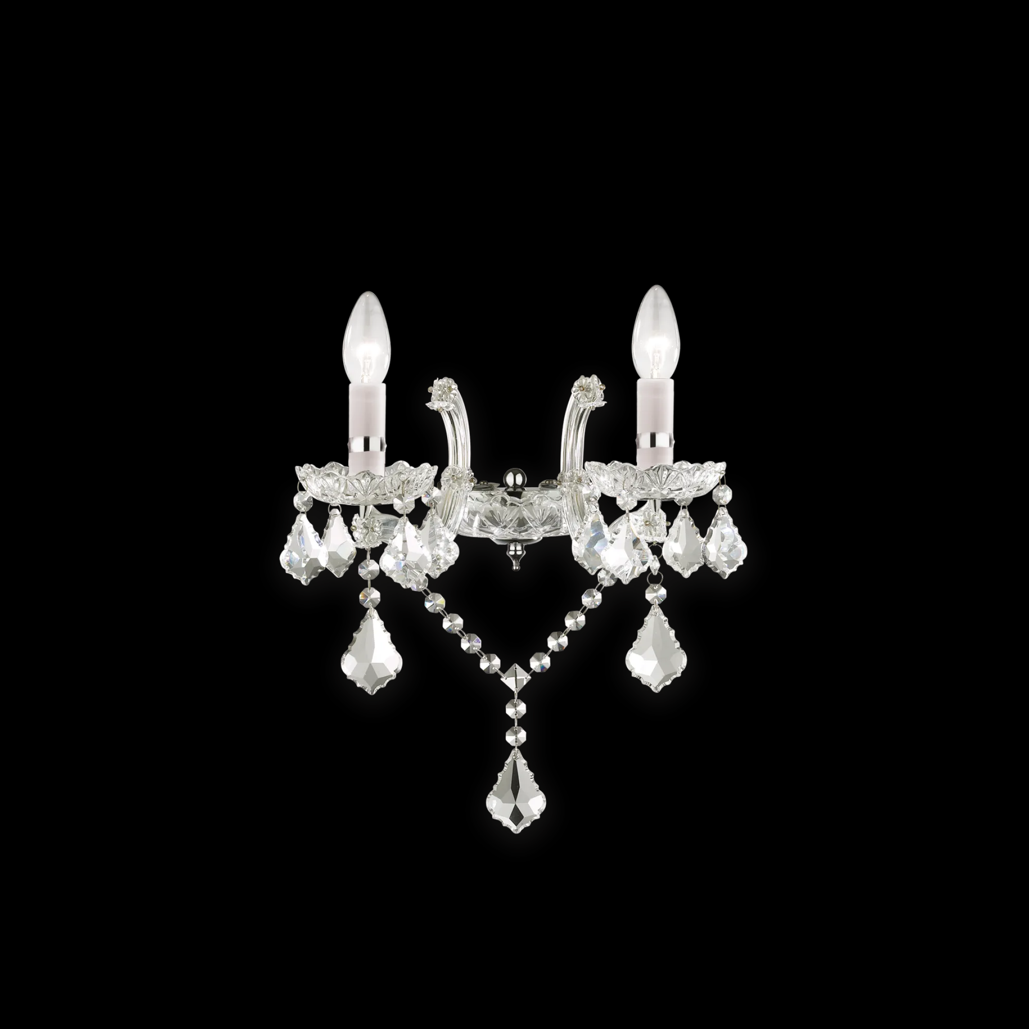 картинка Хрустальные бра Бра Ideal Lux FLORIAN AP2 CROMO 035642