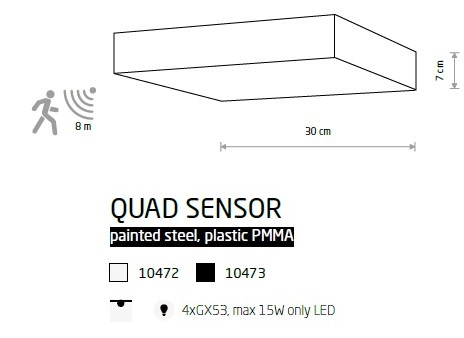 картинка Современные Потолочный светильник Nowodvorski Quad Sensor 10473