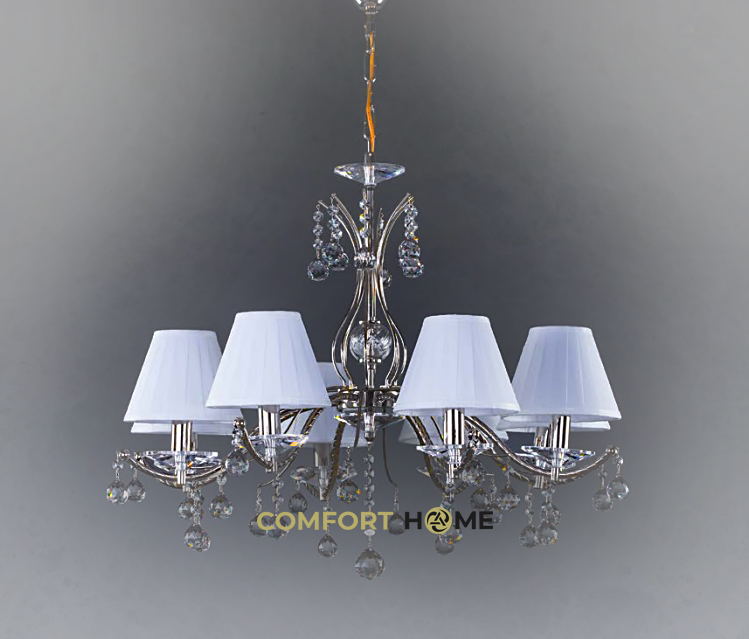 картинка Хрустальные люстры Хрустальная люстра ArtGlass CHANTAL VIII. NICKEL CE - COLOR + CH 024