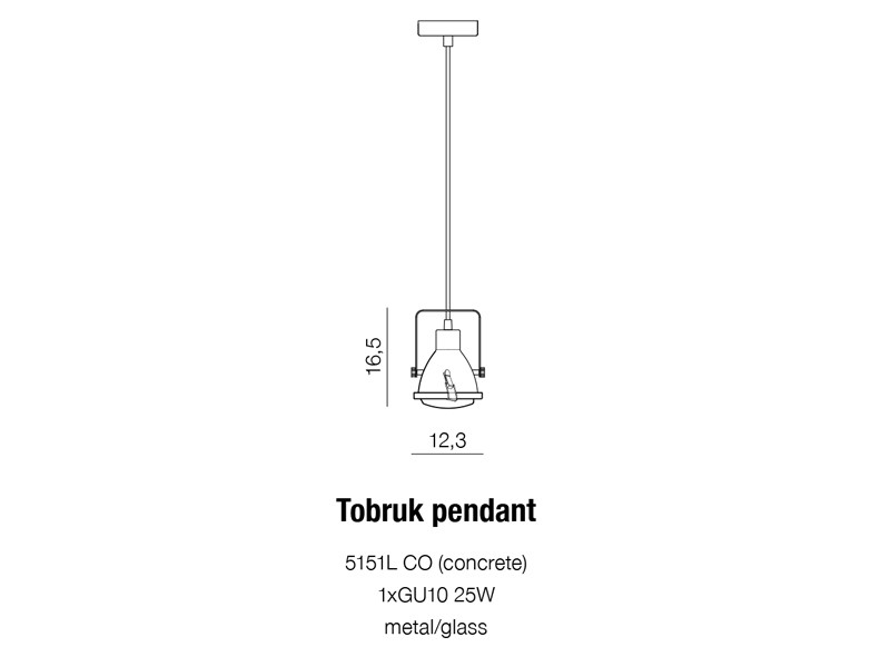картинка Современные подвесные светильники Подвесной светильник Azzardo Tobruk Pendant P515 CO AZ1585