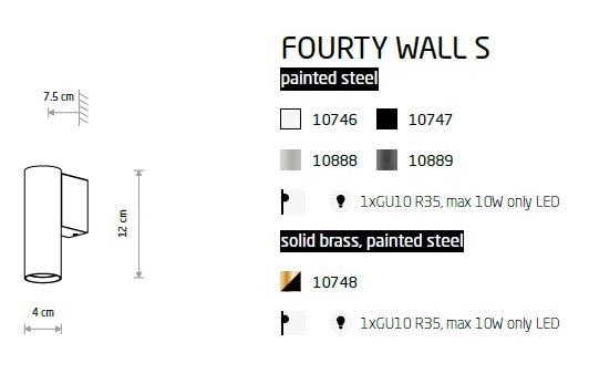 картинка Светодиодные бра Бра Nowodvorski Fourty wall S 10888