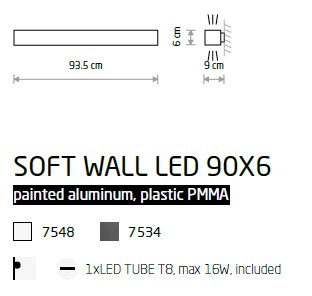 картинка Современные бра Бра Nowodvorski Soft wall led 90x6 7548