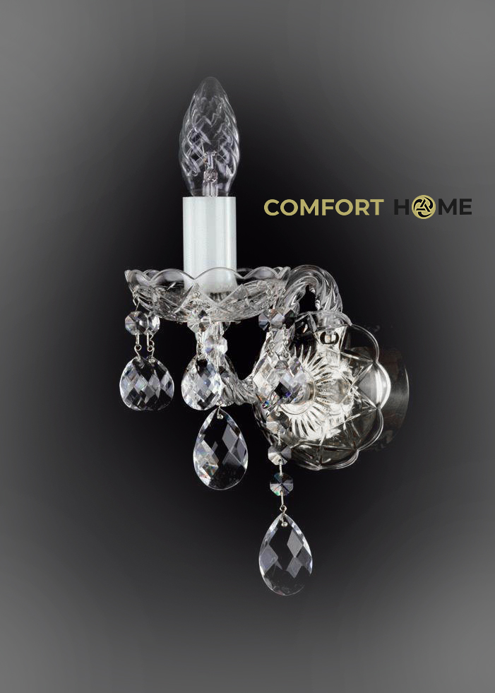 картинка Хрустальные бра Бра хрустальное ArtGlass MIRKA I. DROPS NICKEL CE