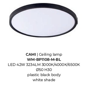 картинка Светодиодные Потолочный светильник ZUMA LINE Cami WM-BP1108-M-BL