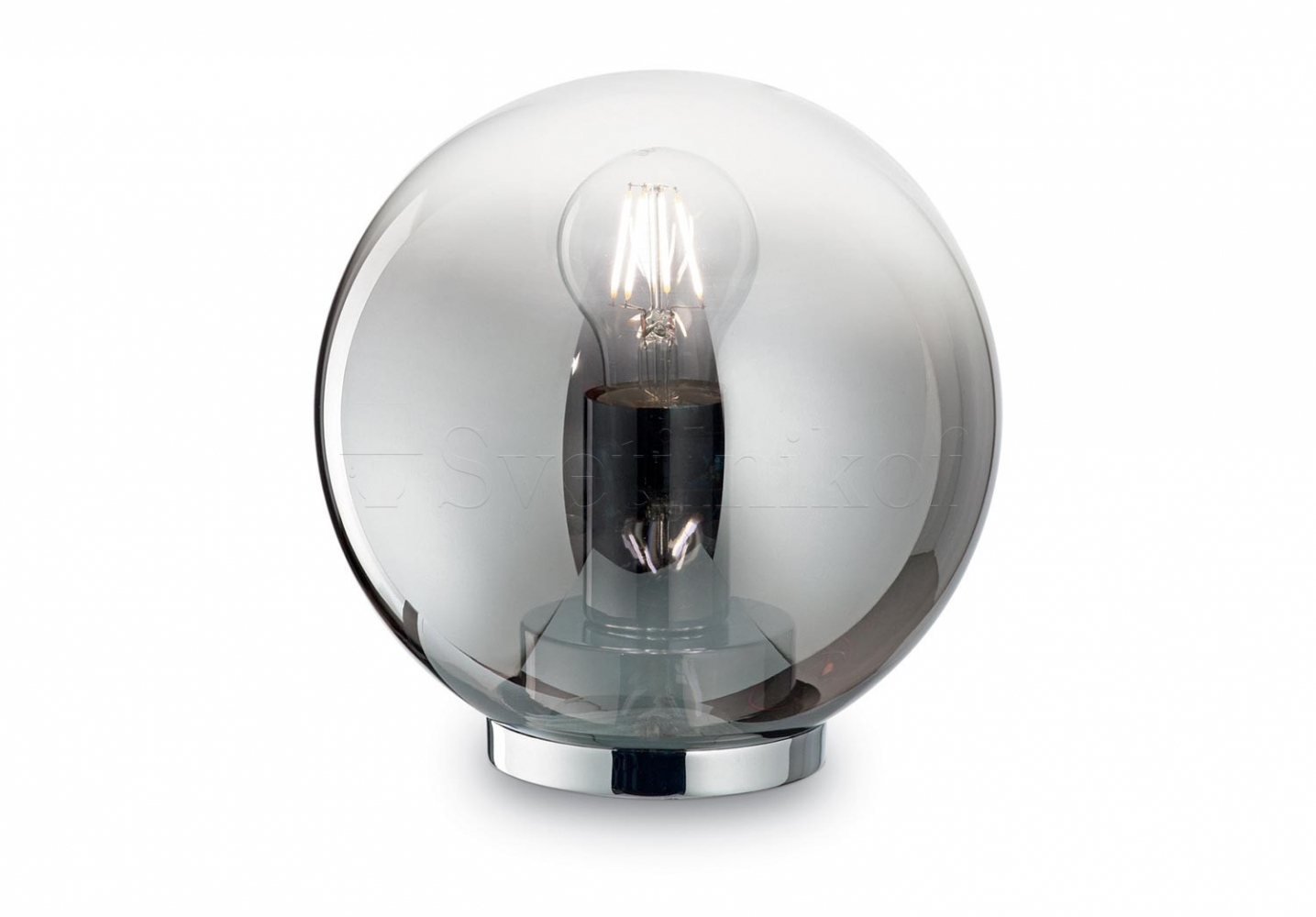 картинка Современные настольные лампы Настольная лампа Ideal Lux Mapa 186863 TL1 Cromo Sfumato 