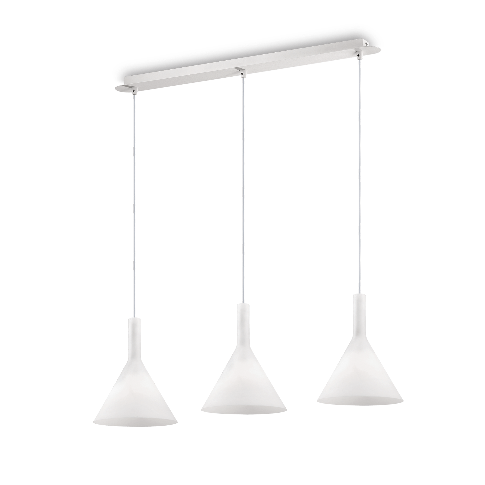 картинка Линейные подвесные светильники Подвес Ideal Lux Cocktail 074245 SP3 Bianco  