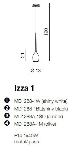 картинка Современные подвесные светильники Подвес Azzardo Izza AZ0131