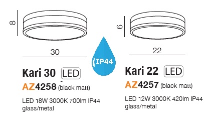 картинка Для ванной комнаты Потолочный светильник AZZARDO Kari AZ4257