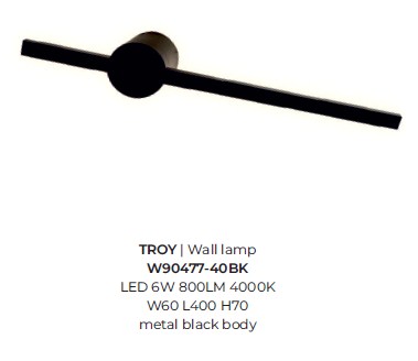 картинка Современные бра Бра ZUMA LINE Troy W90477-40BK