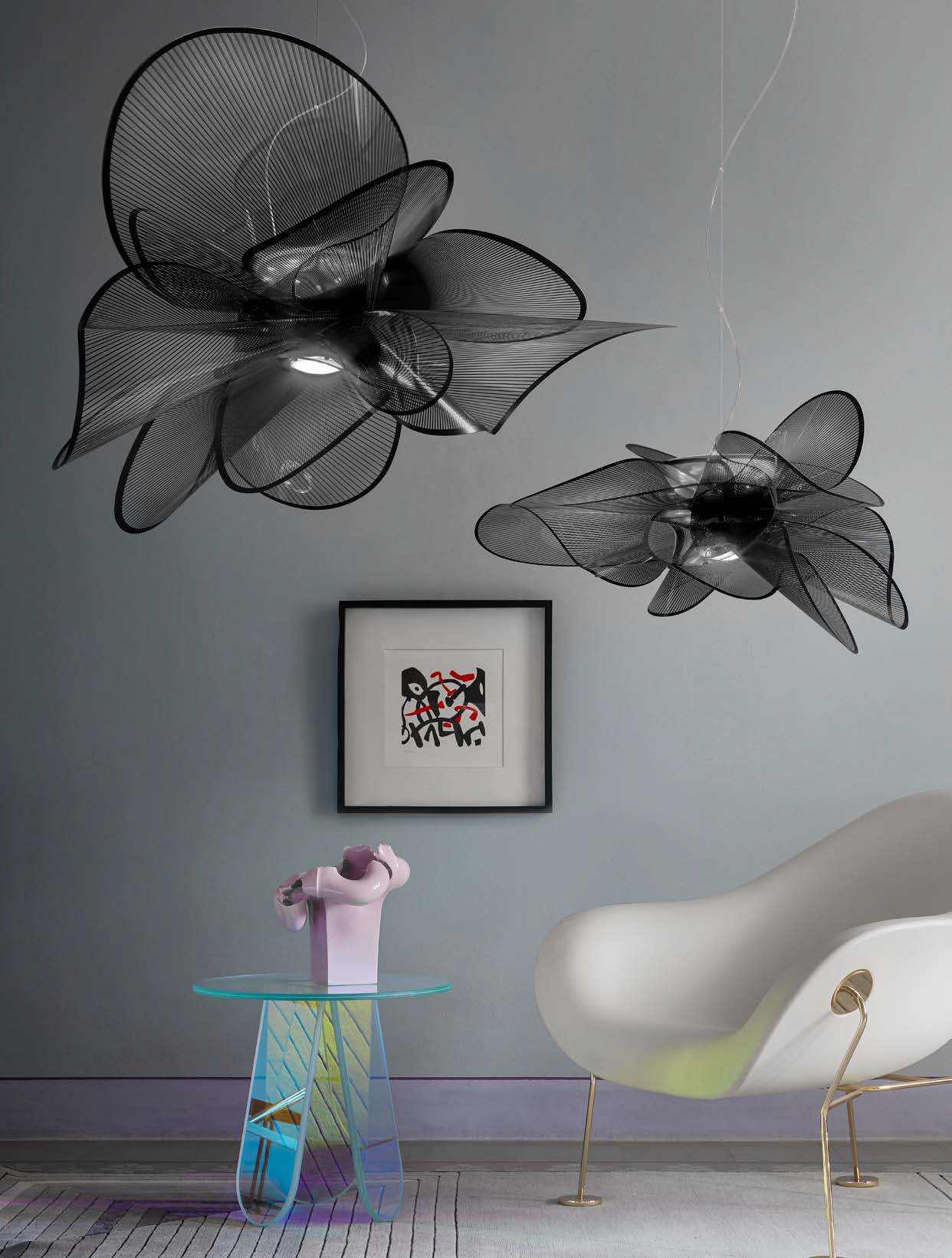 картинка Современные подвесные светильники Подвесной светильник SLAMP La belle étoile L ETOSL00BLK01T00LEDEU