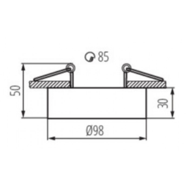 картинка Врезные Врезной светильник MINI BORD DLP-50-W Kanlux 28782