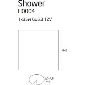 картинка Для ванной Врезной светильник Maxlight Shower IP44 H0004