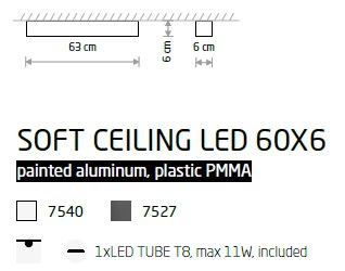 картинка Современные Потолочный светильник Nowodvorski Soft ceiling led 60x6 7527